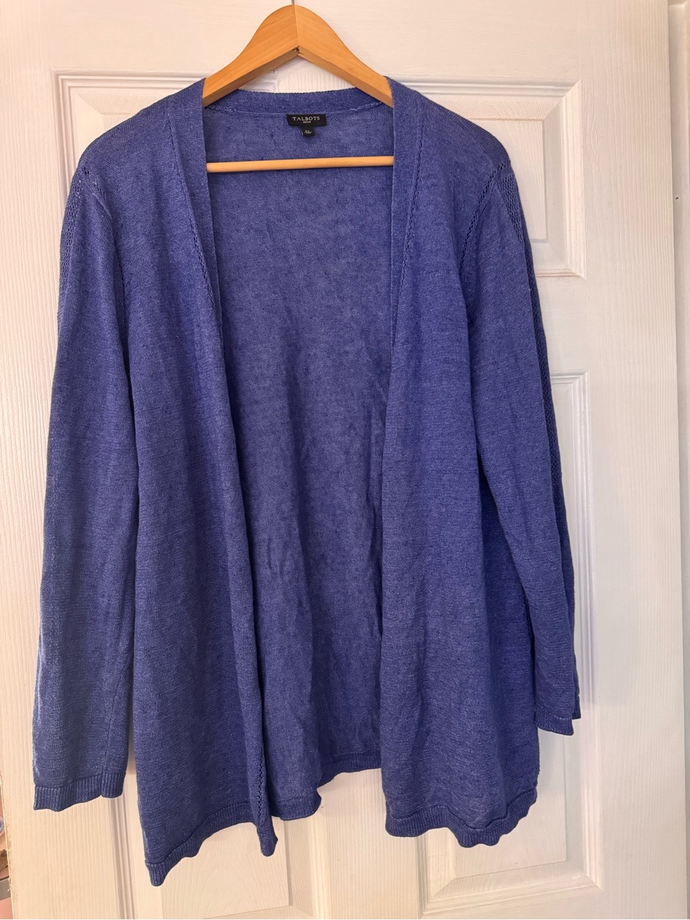 Talbots Periwinkle Open-Front Women's Cardigan